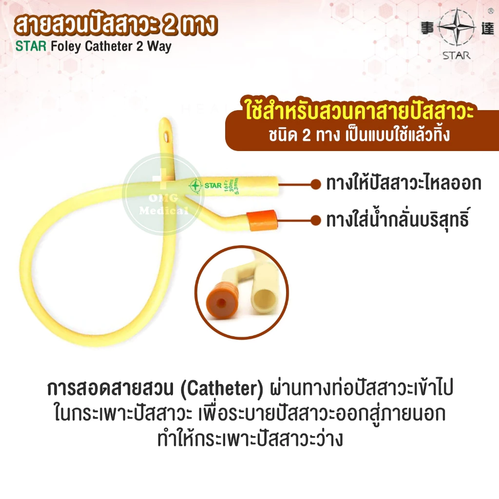 สายสวนปัสสาวะ 2 ทาง omg medical1
