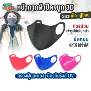 หน้ากากผ้าปิดจมูก แมสผ้า 3D Mask1